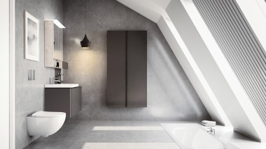Moderna kupaonica s kosim krovom i Acanto kupaonskim namještajem