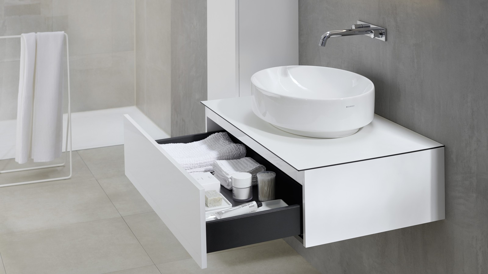 Geberit VariForm okrugli umivaonik s bazom za umivaonik (© Geberit) Geberit VariForm okrugli umivaonik s bazom za umivaonik (© Geberit)