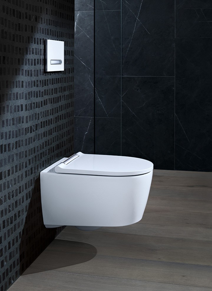 Konzolna WC školjka za harmonični dizajn kupaonice.