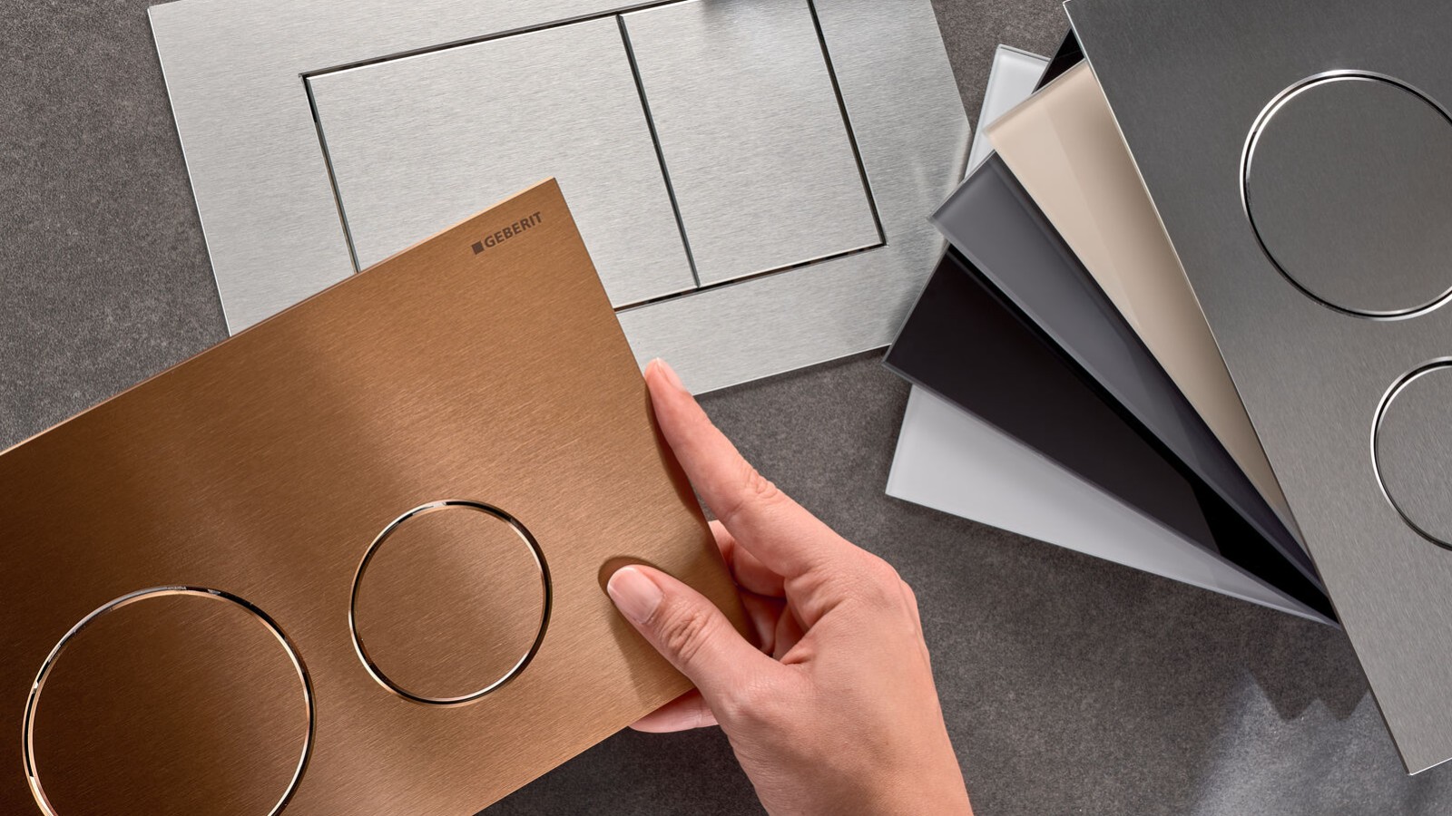 Geberit Sigma40 tipke za aktiviranje u raznim površinama i oblicima tipki