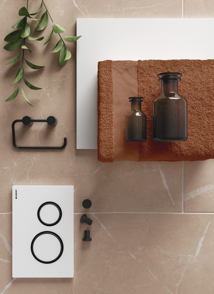 Trend kupaonica za 2025.: Smeđa shema boja