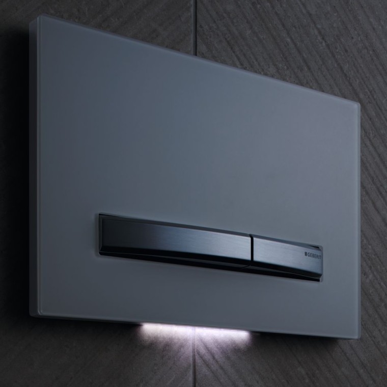Geberit Sigma50 tipka s modulom DuoFresh i orijentacijskim svjetlom (© Geberit) Geberit Sigma50 tipka s modulom DuoFresh i orijentacijskim svjetlom (© Geberit)