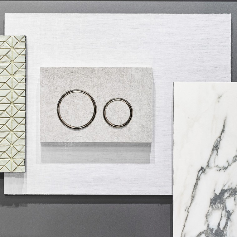 Tipka za aktiviranje Sigma21 u izgledu betona s kromiranim dizajnerskim prstenovima