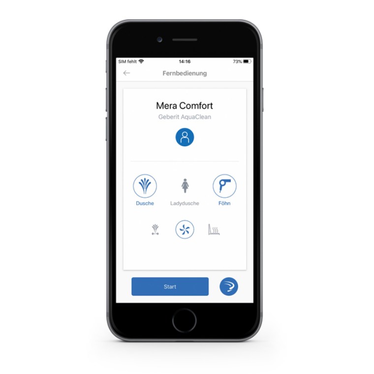 Geberit Home App za upravljanje tuš WC uređajem Geberit Home App za upravljanje tuš WC uređajem