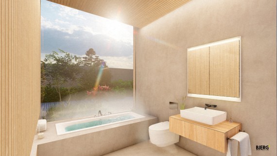 U kupaonici od 6 kvadratnih metara treba osjetiti mir i spokoj (© Bjerg Arkitektur)