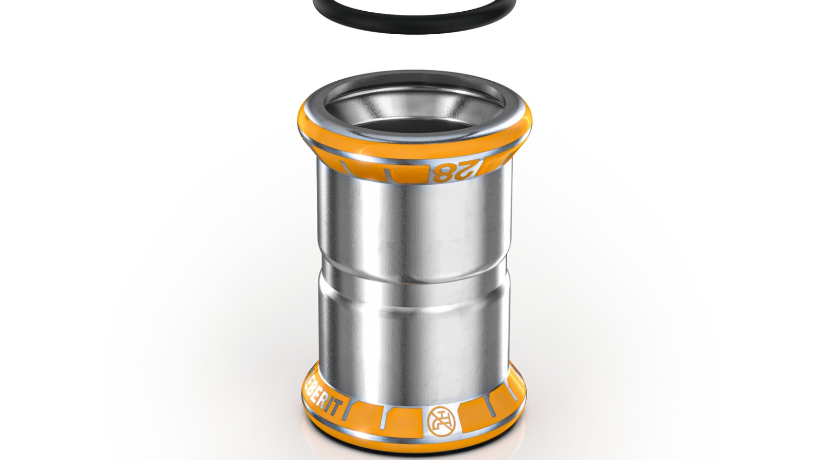 Fazonski komad Geberit Mapress Therm s narančastim pokazateljem stisnutosti