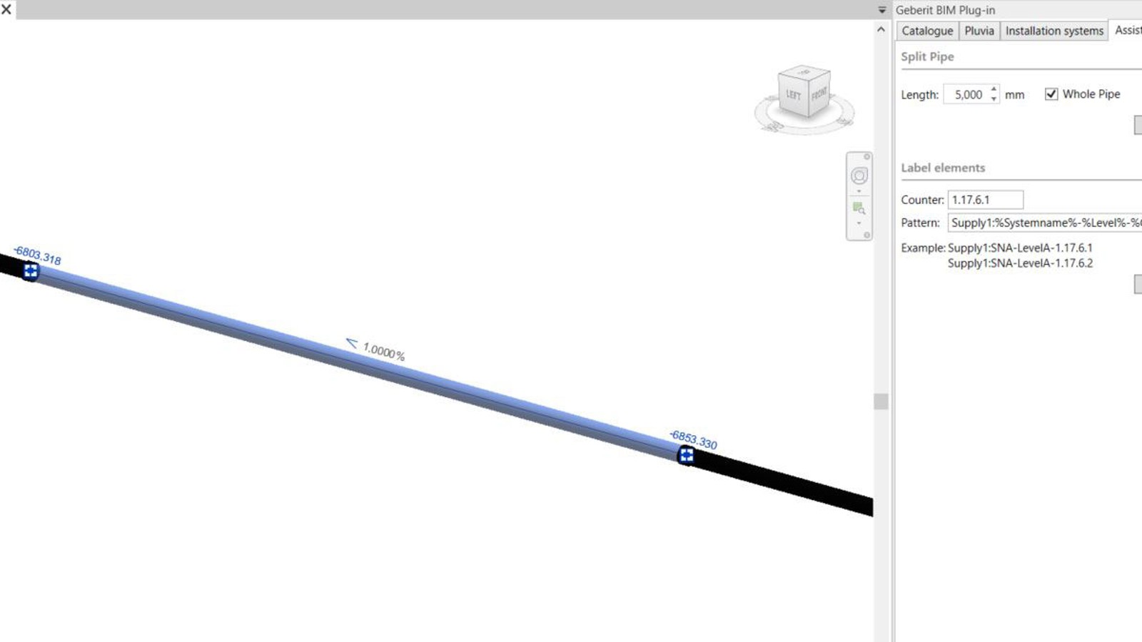 Segmentacija cjevovoda na dostupne duljine u Geberit BIM Segmentacija cjevovoda na dostupne duljine u Geberit BIM