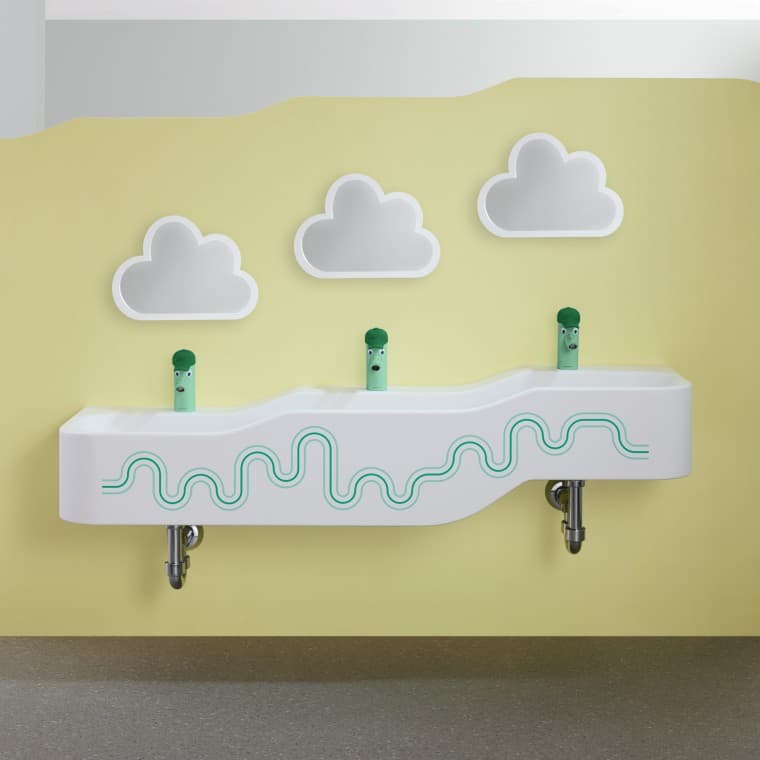 Geberit Bambini element za igru i pranje. Geberit Bambini element za igru i pranje.