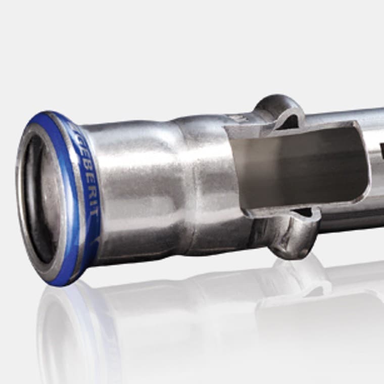 Poprečni presjek sistemske cijevi i spojnice Geberit Mapress inox Poprečni presjek sistemske cijevi i spojnice Geberit Mapress inox